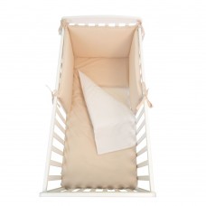 CORREDO COMPLETO CULLA NEONATO 4 PEZZI Pois NOCCIOLA