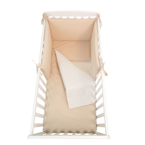 CORREDO COMPLETO CULLA NEONATO 4 PEZZI Pois NOCCIOLA