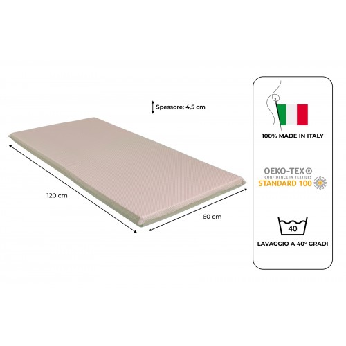 MATERASSINO PIEGHEVOLE CON BORSA FANTASIA POIS NOCCIOLA MATERASSINO PIEGHEVOLE CON BORSA FANTASIA POIS NOCCIOLA